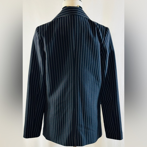 Korean Brand Pinstripe Blazer - Picture 6 of 7